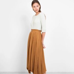 LAUREN MANOOGIAN The Column Tee in Raw White Organic Cotton & Mulberry Silk 1 S